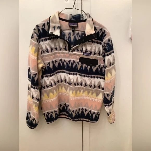 Patagonia Fleece Synchilla Snap-T Pullover Bandicoot Marrow Grey Small​​​ - Picture 5 of 10